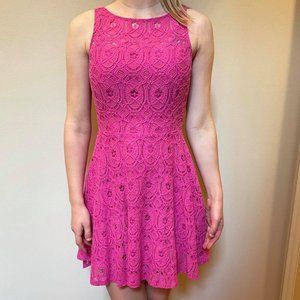 BB Dakota Pink Lace Dress